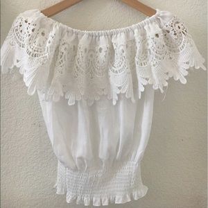 White off the shoulder top