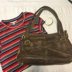 Mixed Material Fossil Bag