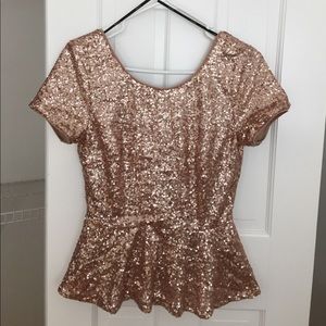 Sequin swing dress shirt