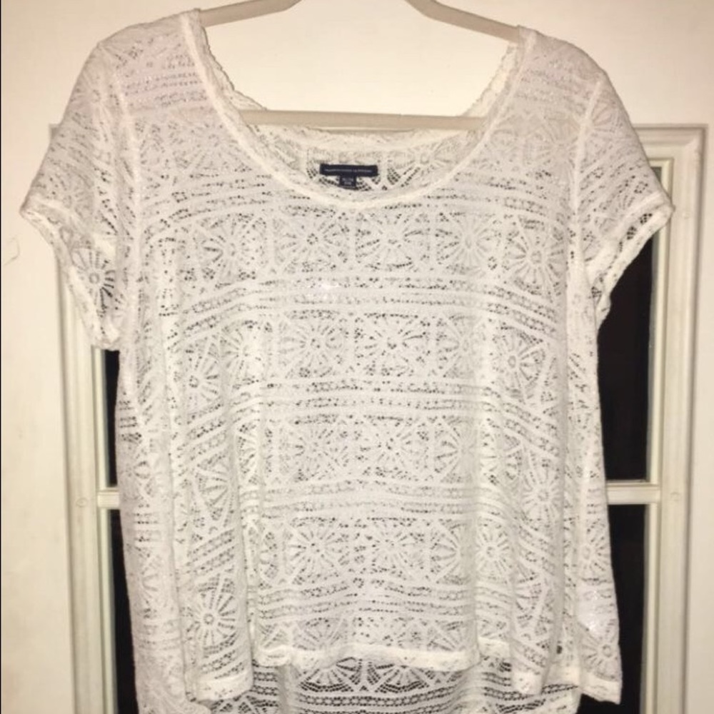 White lace top