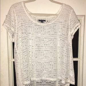 White lace top