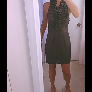 Gray Ruffle Halter Dress