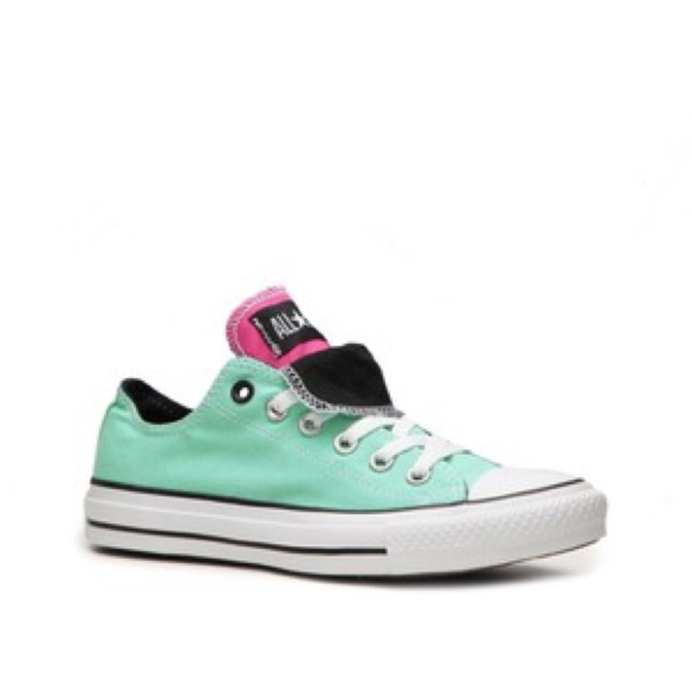 Converse mint and pink sneakers size 8