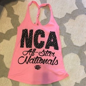 Varsity NCA All Star Nationals tank- peachy pink