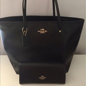Coach Tote with Matching Wallet