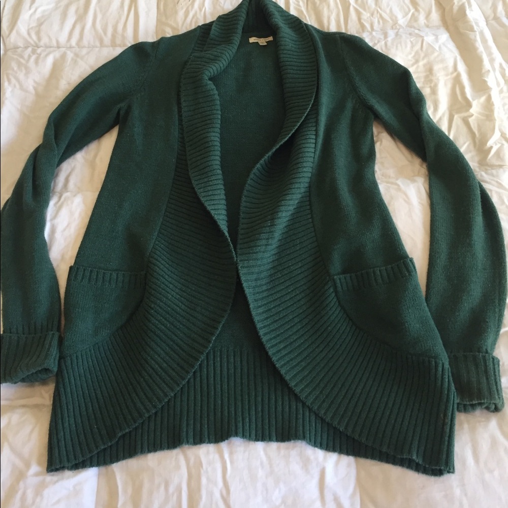 Silence & Noise Green Knit Cardigan with Pockets