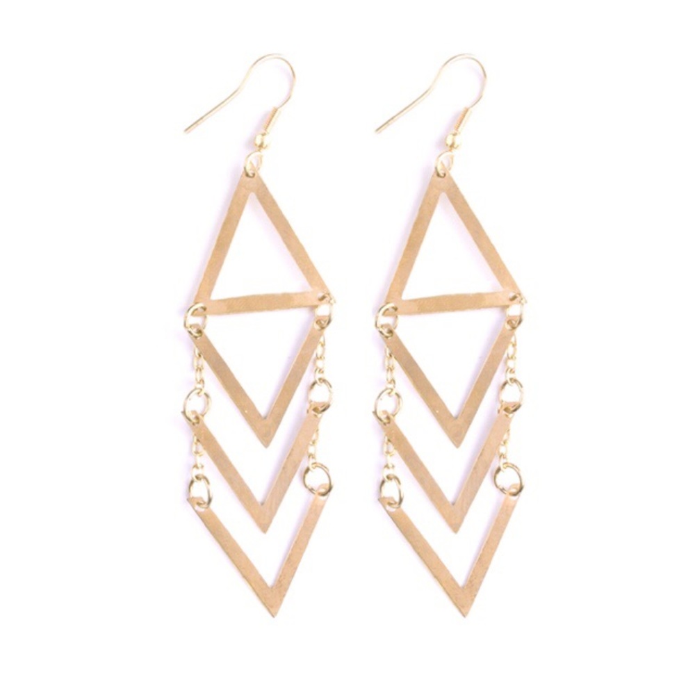 NWT Fair Trade 🌎 Open Merkaba Earrings in Gold