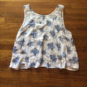 Floral Open Back Crop Top