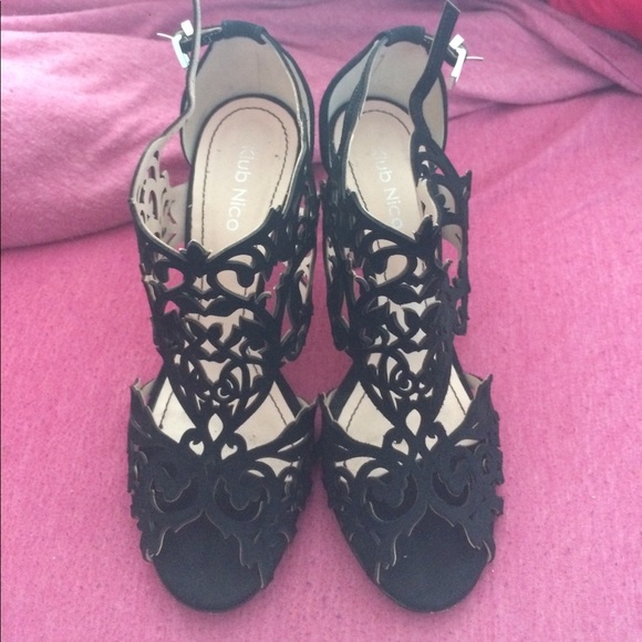 Klub Nico black lace heels - Picture 2 of 6