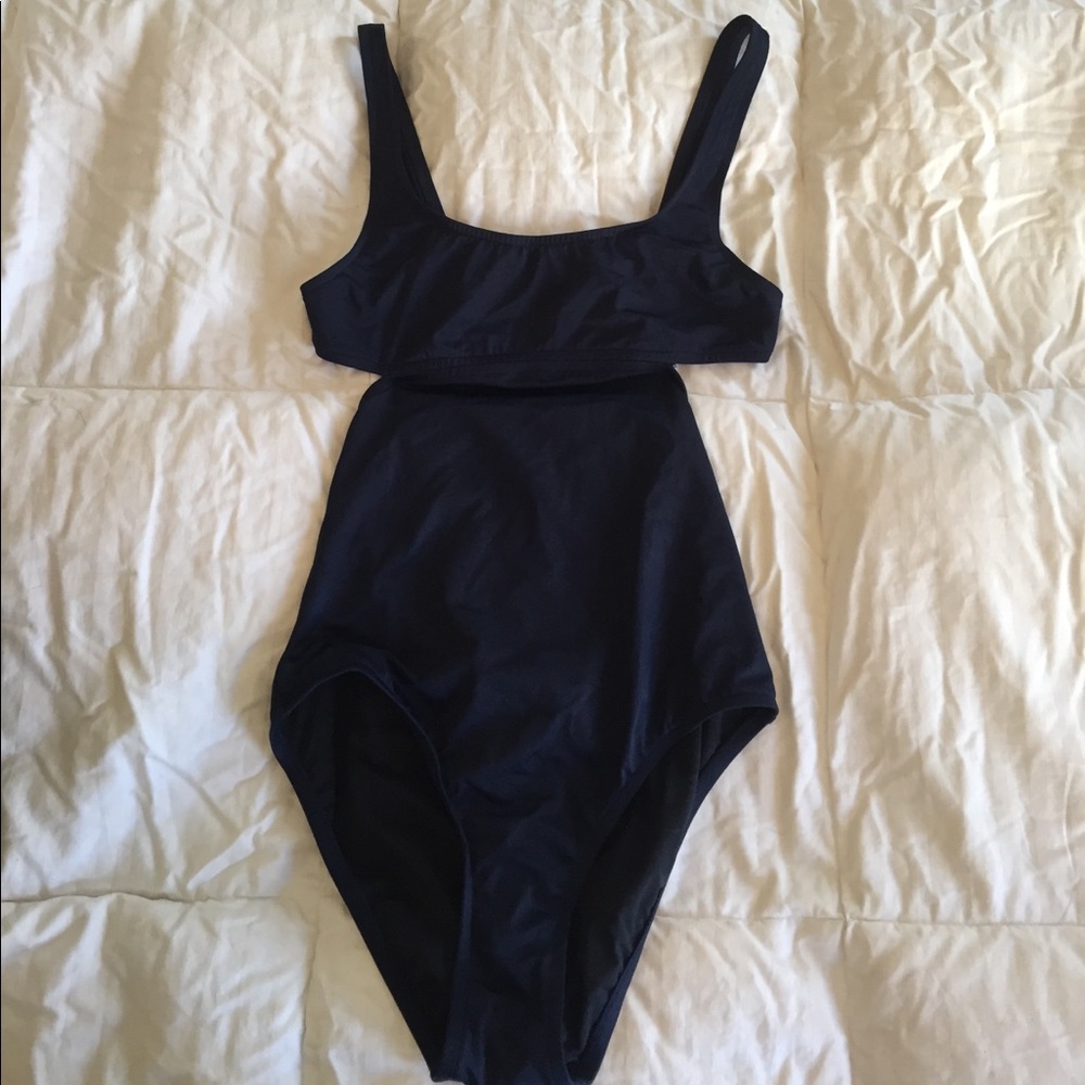 J Crew Open back one piece swimsuit