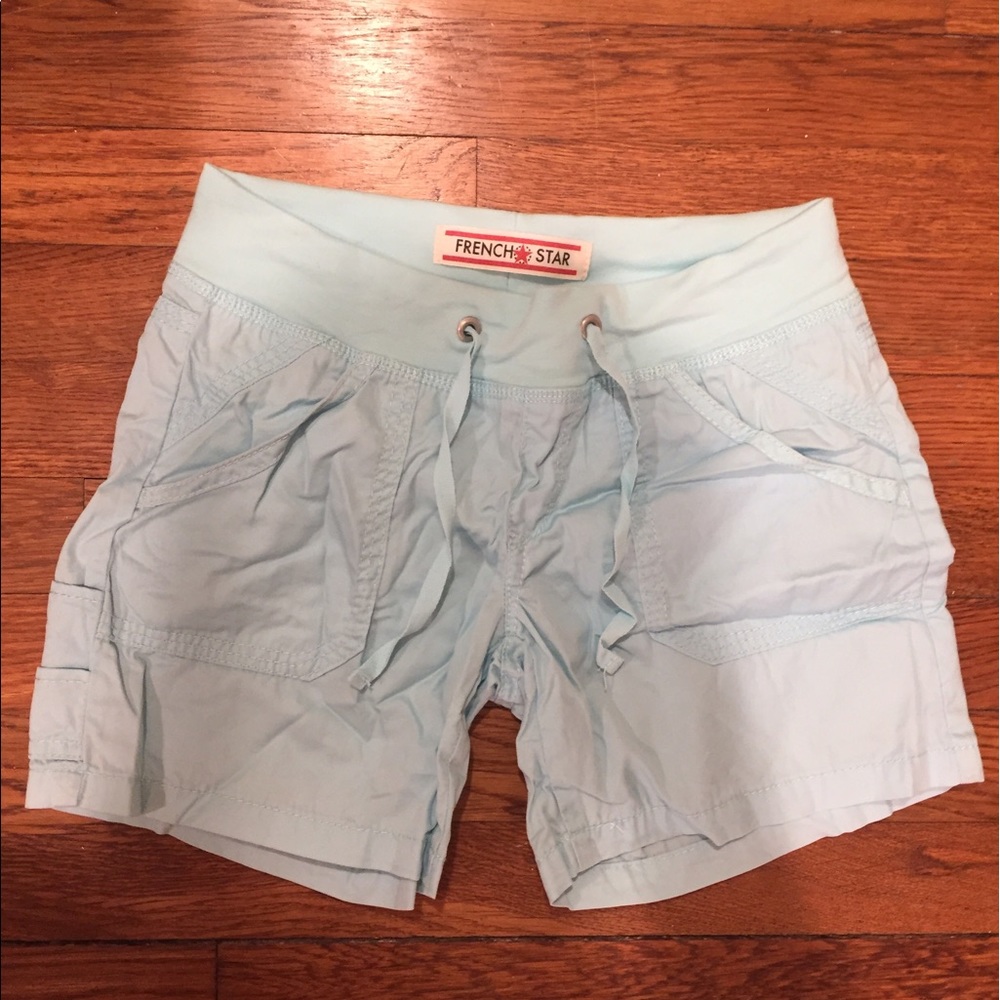 light blue shorts