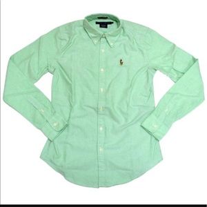 Women's Polo Ralph Lauren Mint Green Button Down