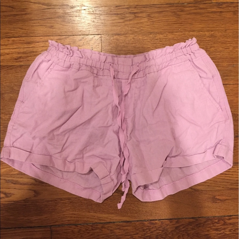 pink flowy shorts
