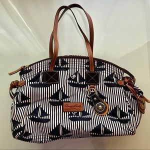 Dooney & Bourke Nautical Navy striped shoulder bag