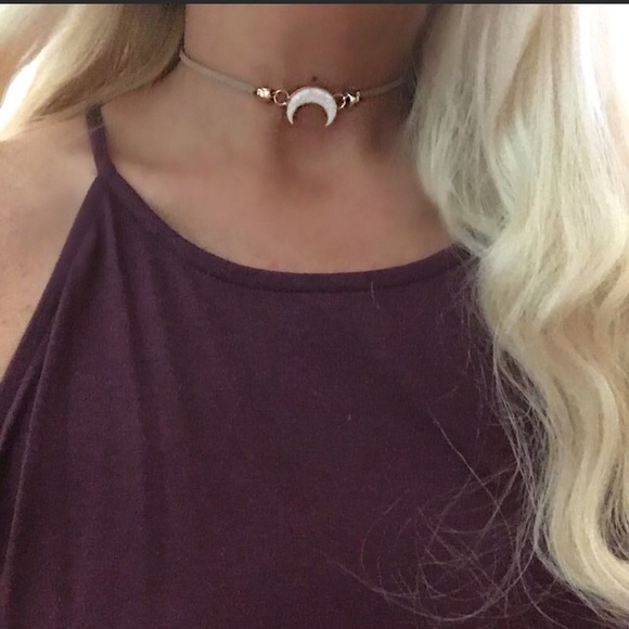Kathy Netto Designs Jewelry - Boho choker, boho jewelry, boho necklace, moon