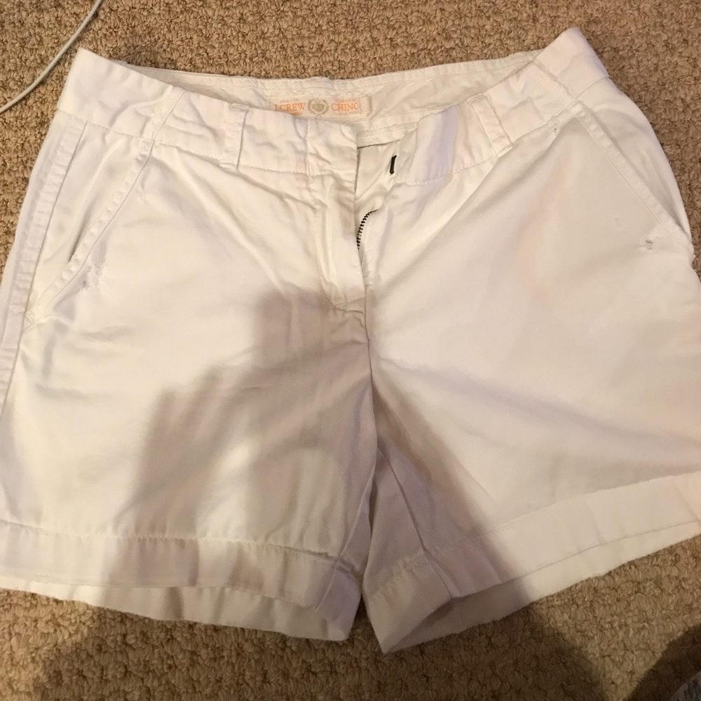 White J Crew shorts