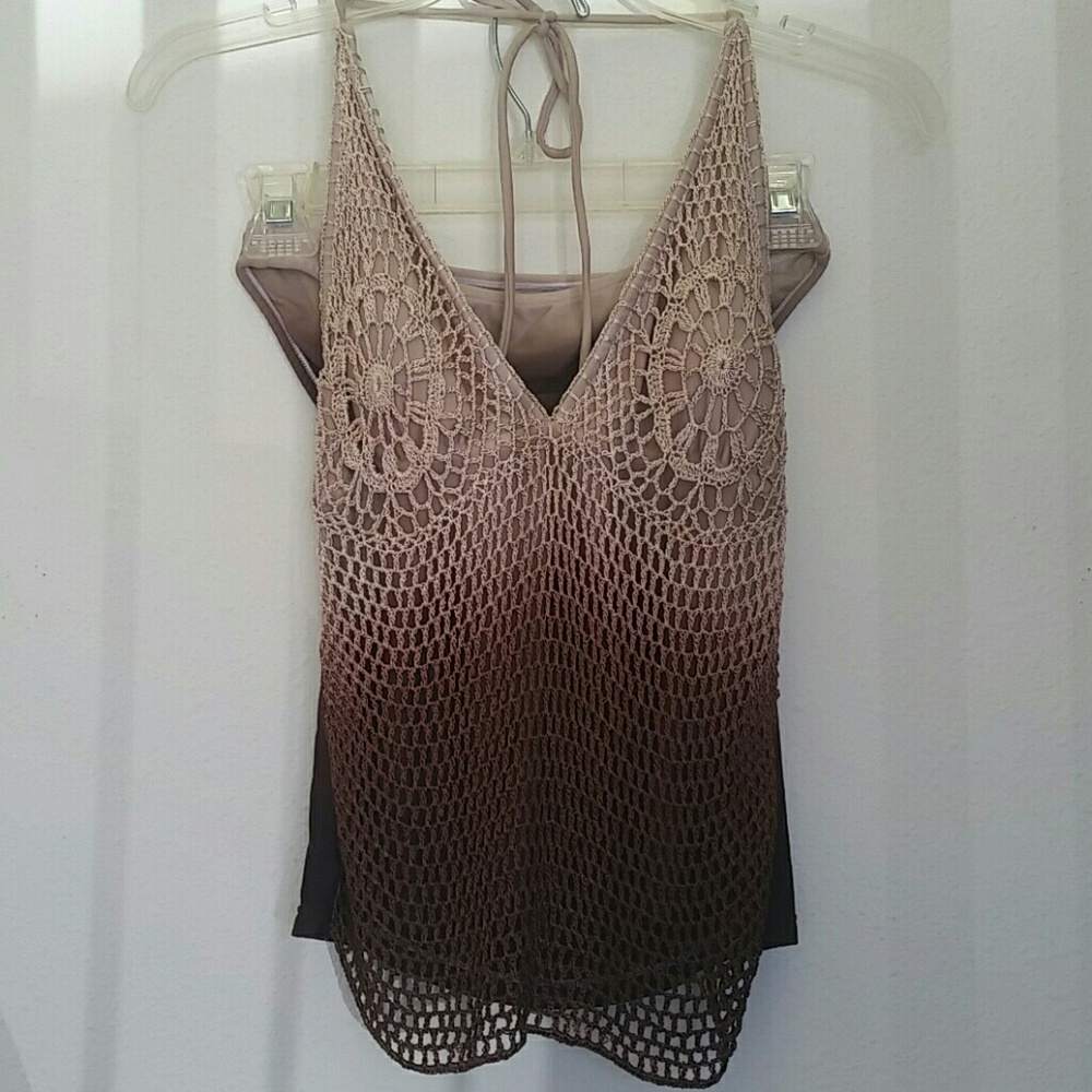 Not for Sale-Hand Crochet Ombre Dyed Swimsuit Set