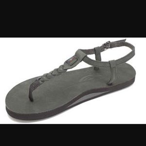 Large Black Rainbow sandals