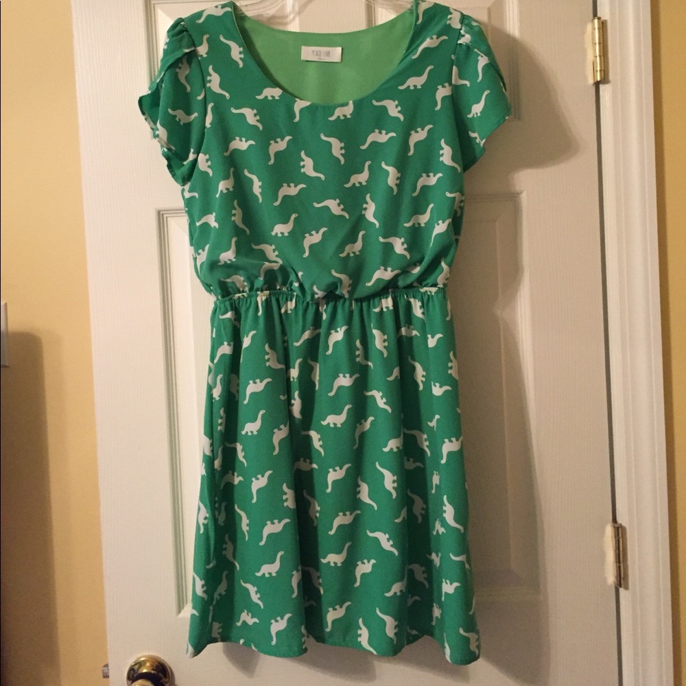 Dino My Gosh Dress Large Mod Cloth