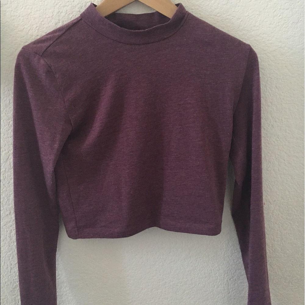 Cropped purple mock neck from Forever 21
