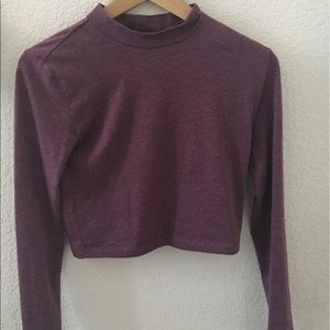 Cropped purple mock neck from Forever 21
