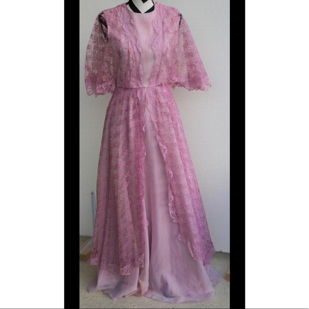 Fairytale 70's vintage bridesmaid dress