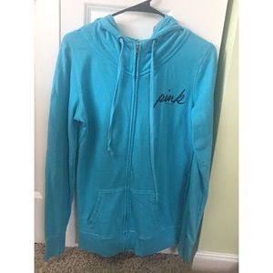 Victoria's Secret Zip Up Blue Hoodie