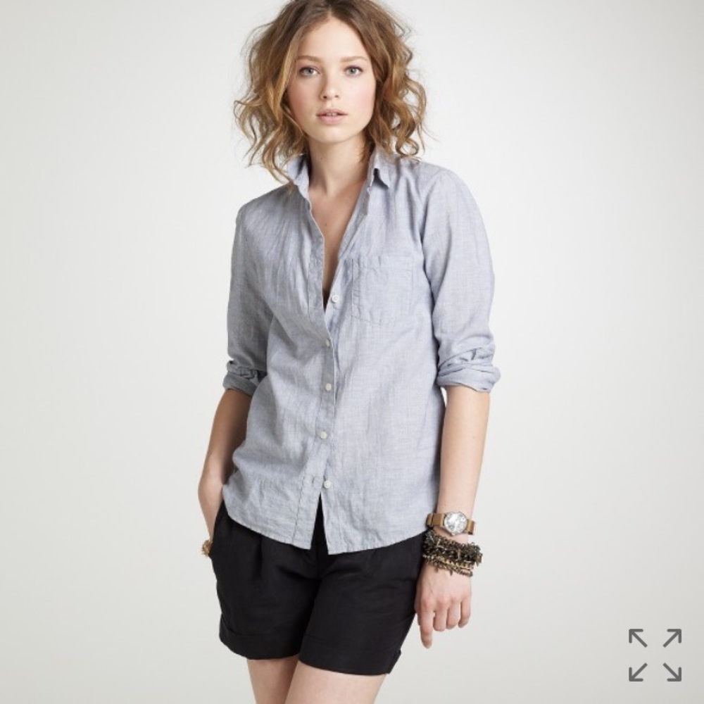 J. Crew Indigo Microstripe Shirt