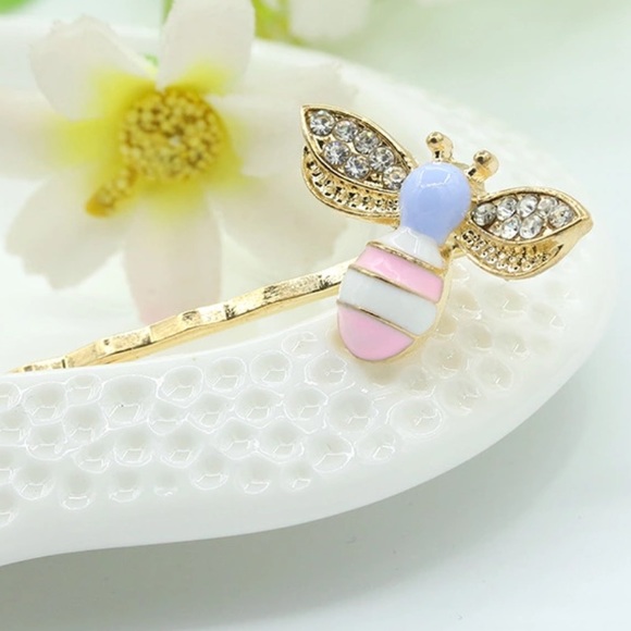 🌼 Bumble bee hair pin clip barrette summer spring - Picture 4 of 4