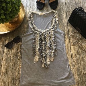 Anthropologie Ruffle Tank