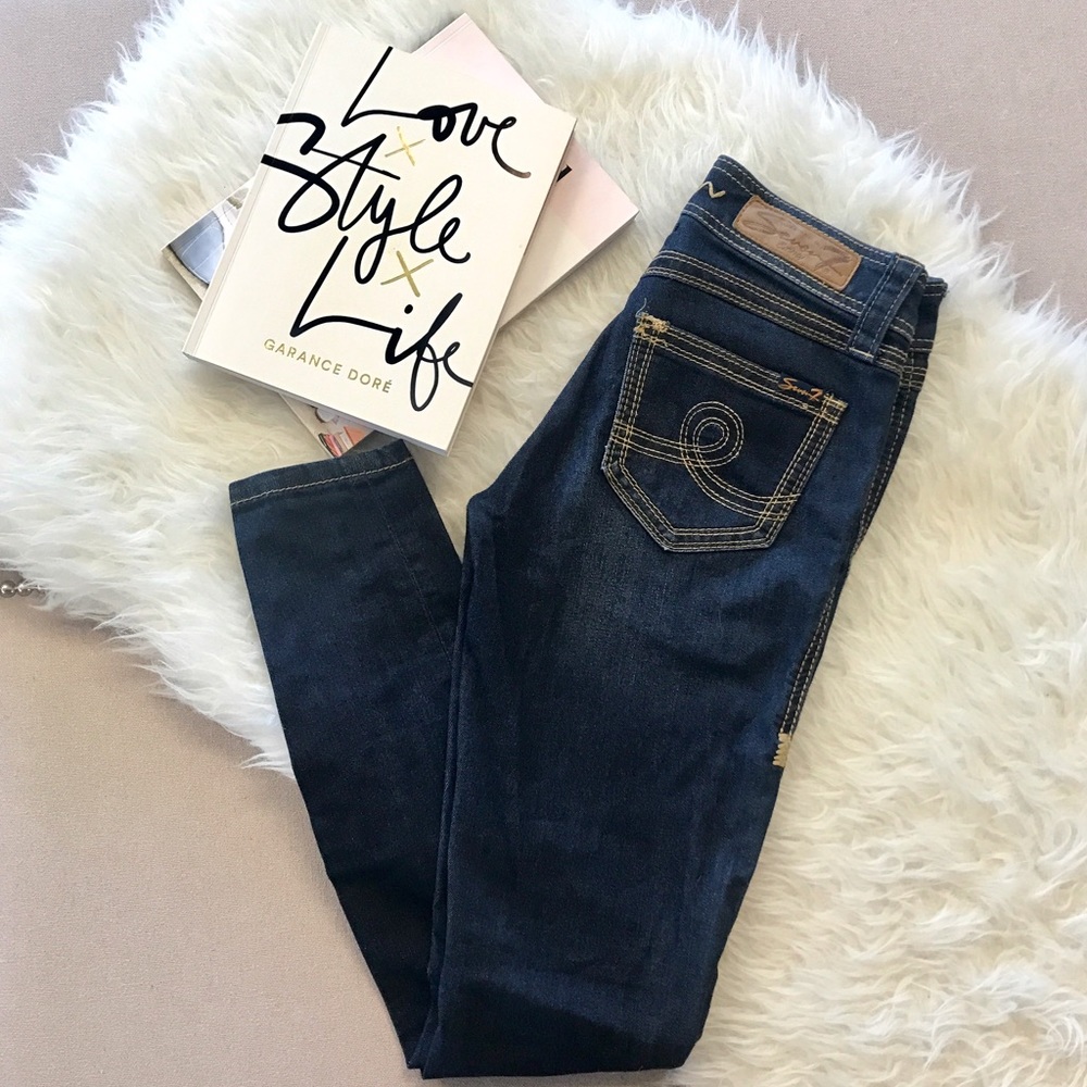 Seven7 Dark Blue Jeans