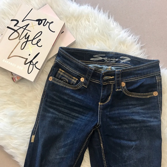 Seven7 Dark Blue Jeans - Picture 2 of 3