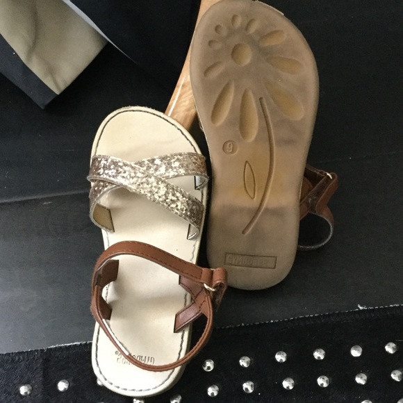 Gymboree Shoes Gold Glitter Girls Sandals Size 9 Poshmark