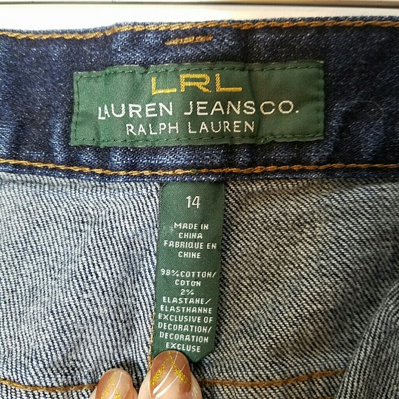 Lauren Ralph Lauren Straight Leg Dark Jeans 14/29 - Picture 5 of 6