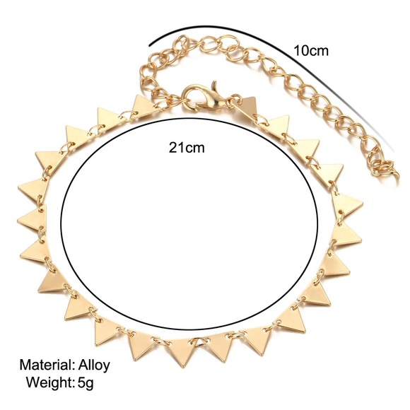 ✨Sexy Chic Silver Plated Silver Geometric Anklet✨ - Picture 3 of 3