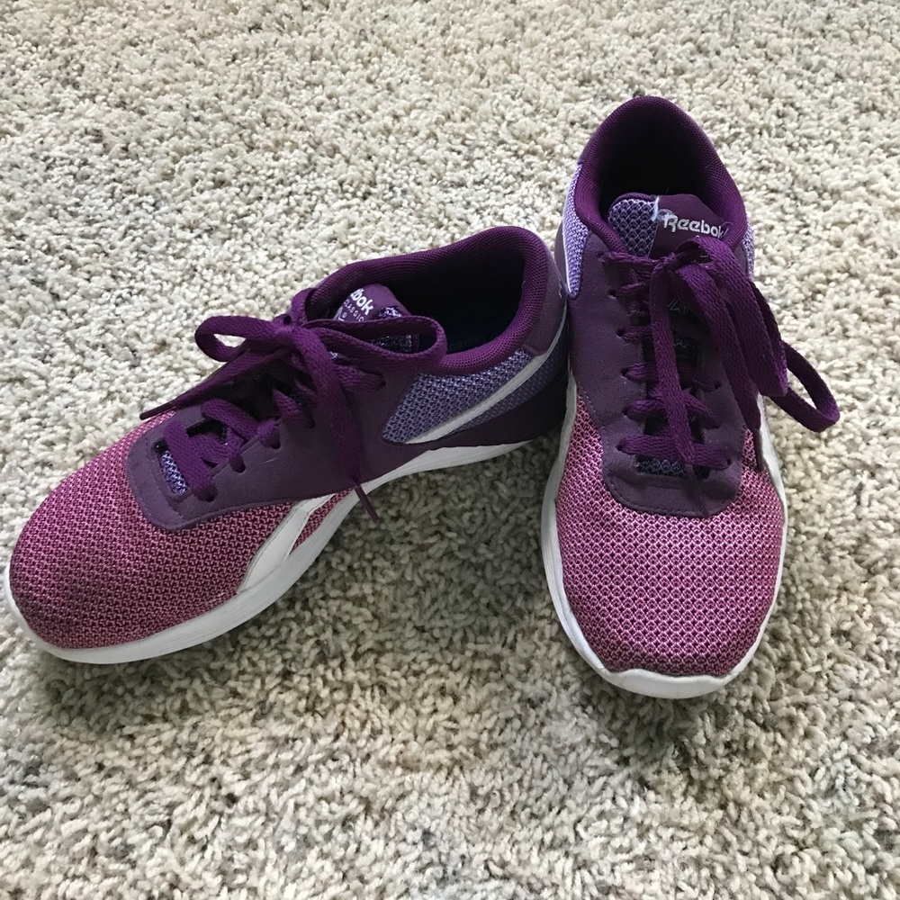 Purple reebok sneakers
