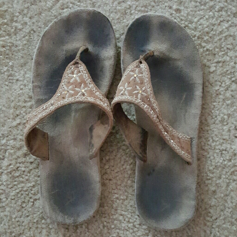 Embellished flip flops