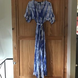 Blue and white tie dye maxi dress!