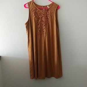 Faux Suede Dress