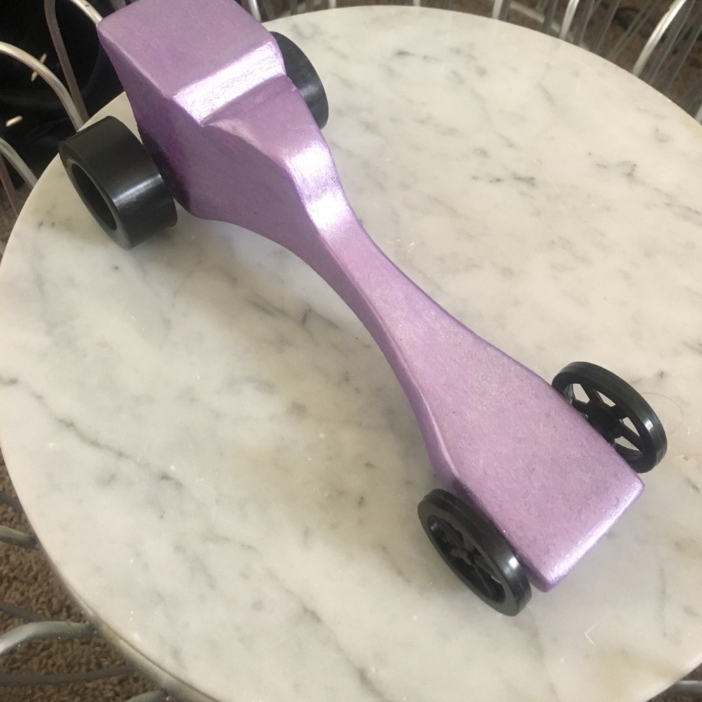 Handcrafted Purple Toy Cart