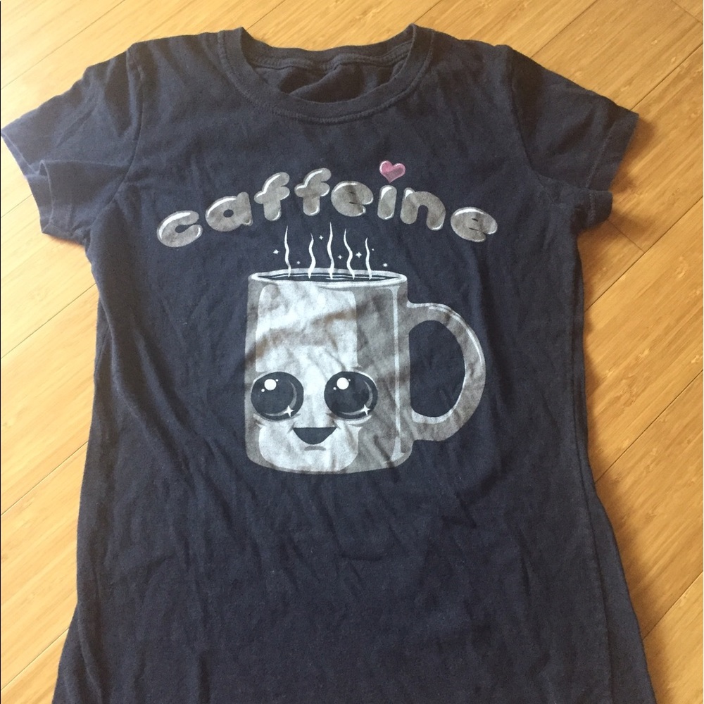 Caffeine black coffee graphic tshirt