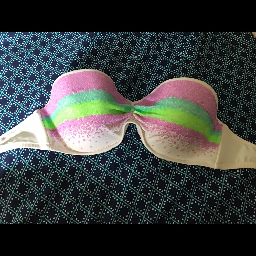 Pink swimsuit top