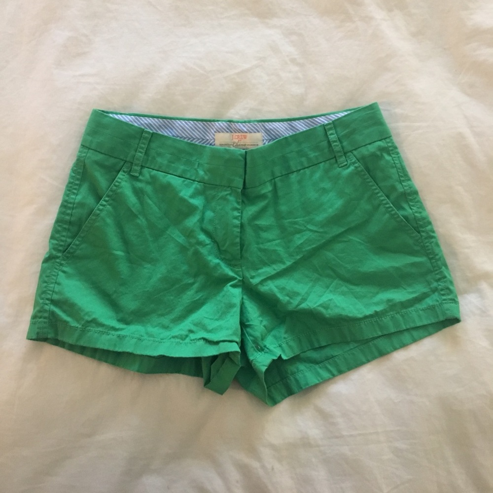 J. Crew Kelly Green 3" Inseam Chinos