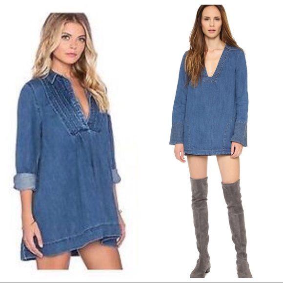 free people denim tunic