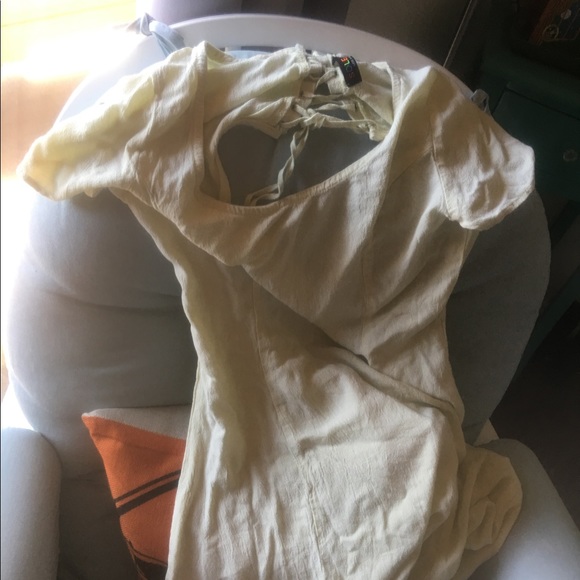Dresses & Skirts - Yellow corset back dress