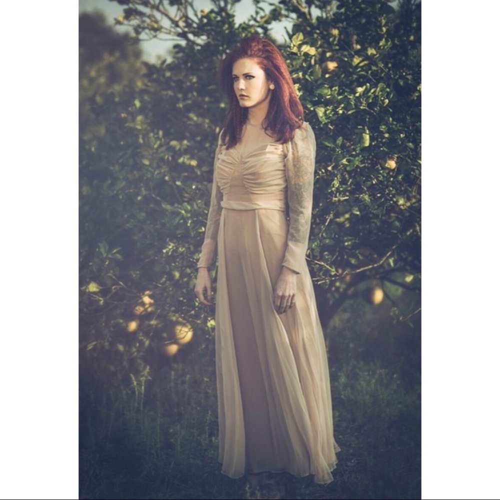 Whimsical 70's vintage evening dress