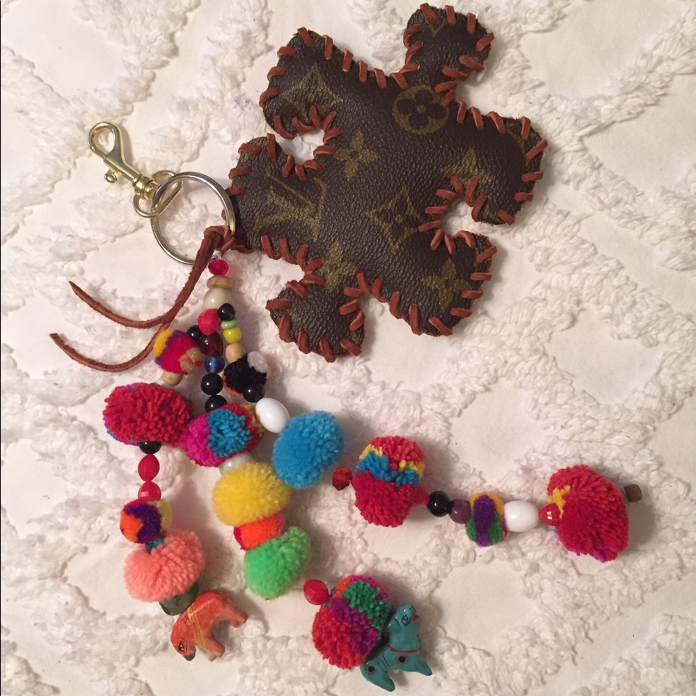 Upcycled Autism Puzzle Piece Bag Charm