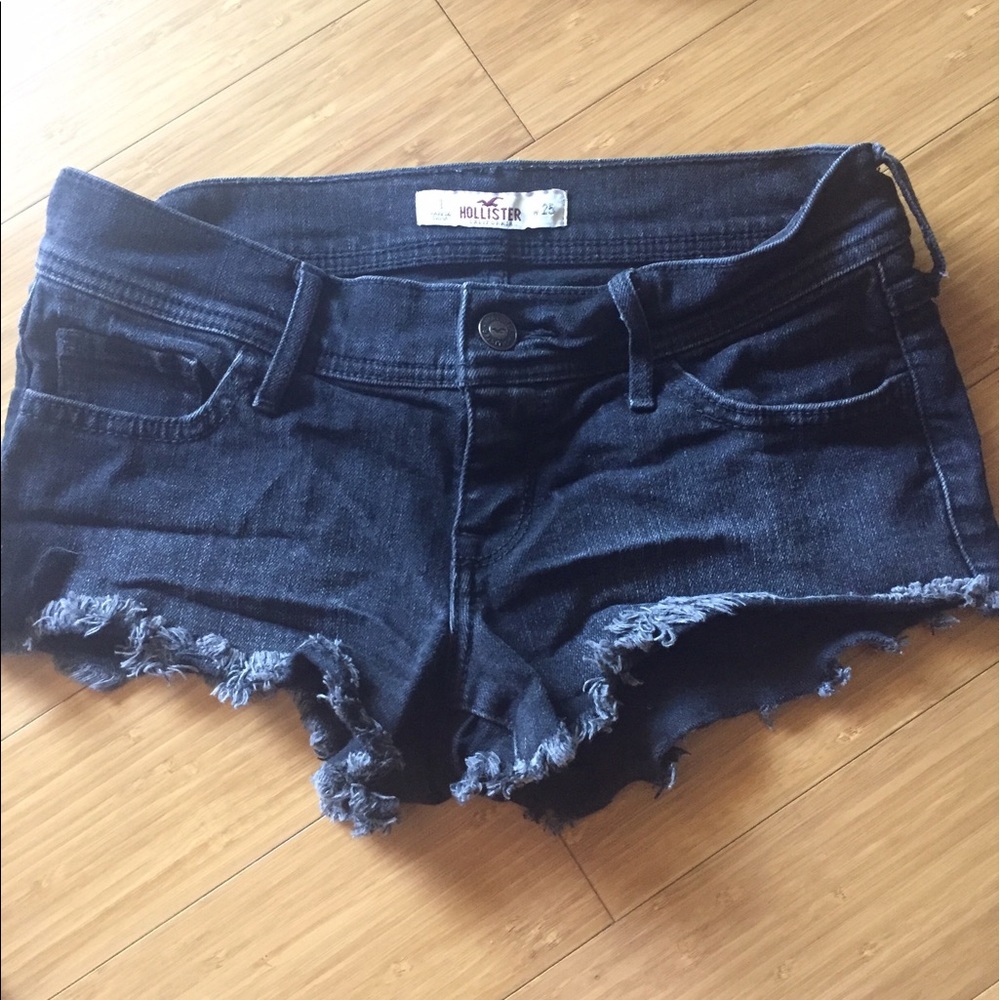 Hollister black denim Jean short shorts low rise
