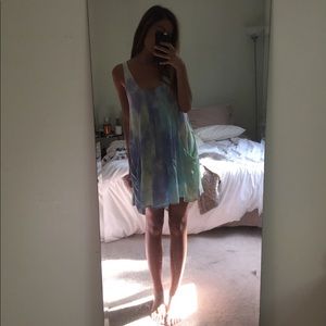 Tie dye dress with pockets, worn once!!