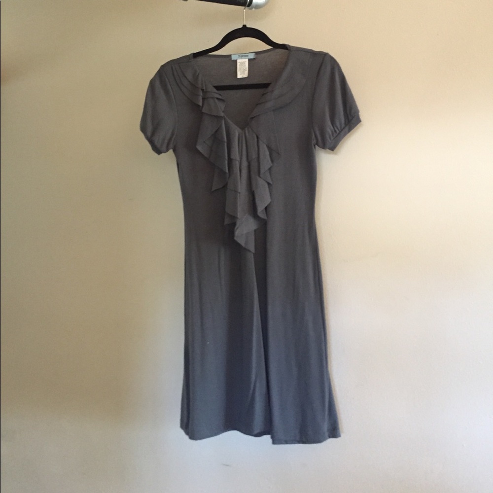 Cute gray cotton mini dress